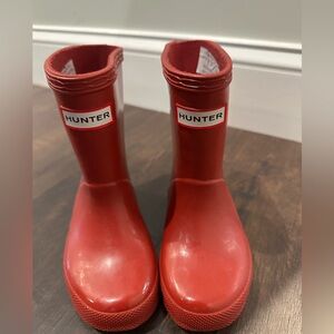 Toddler Hunter Red Rain Boots Size US 6